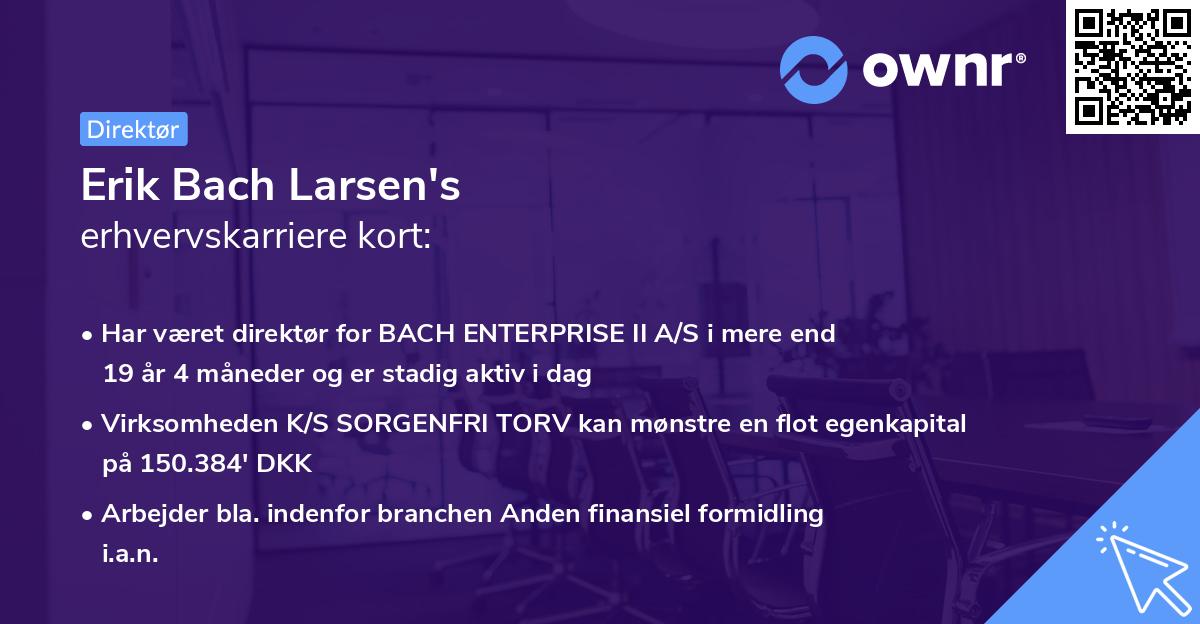 Erik Bach Larsen's erhvervskarriere kort