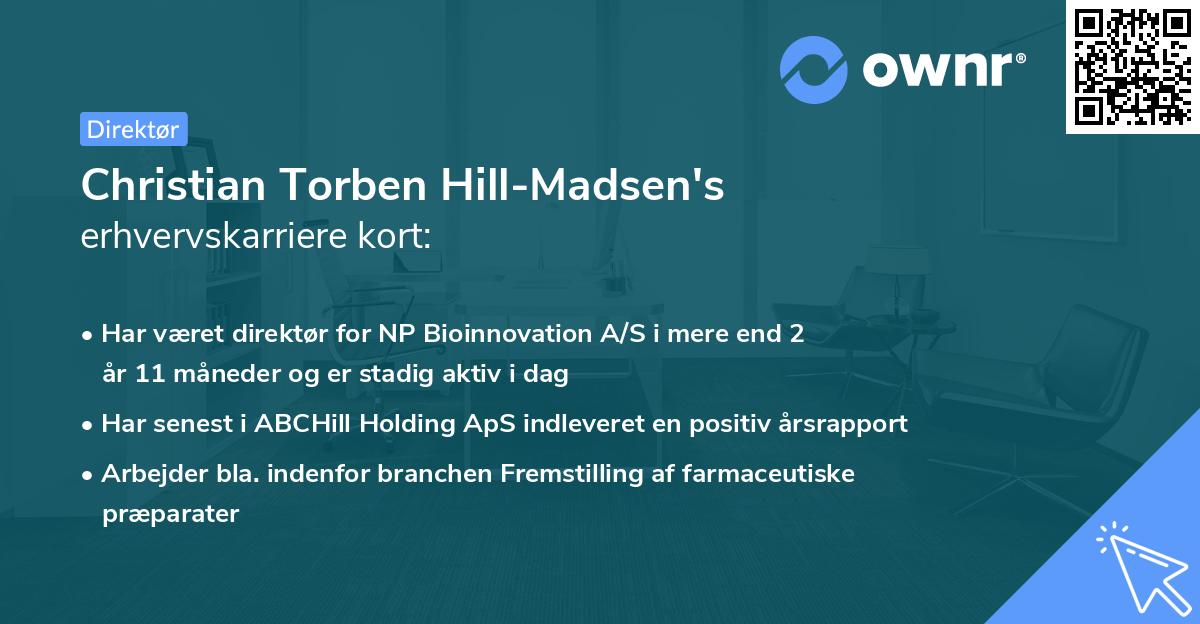 Christian Torben Hill-Madsen's erhvervskarriere kort