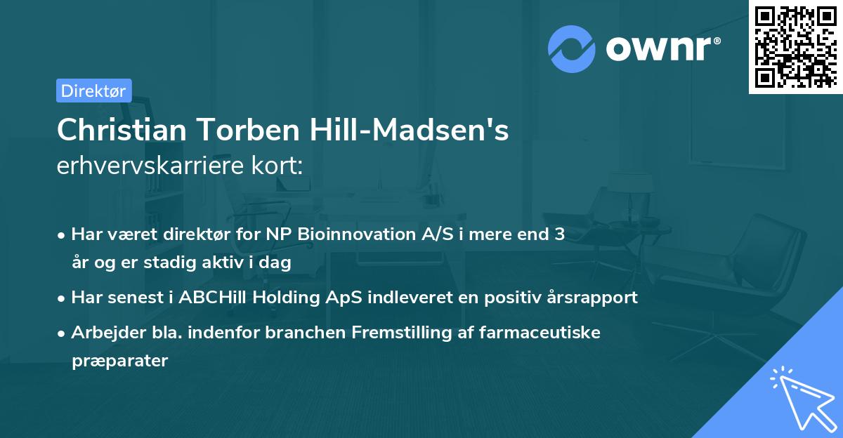 Christian Torben Hill-Madsen's erhvervskarriere kort