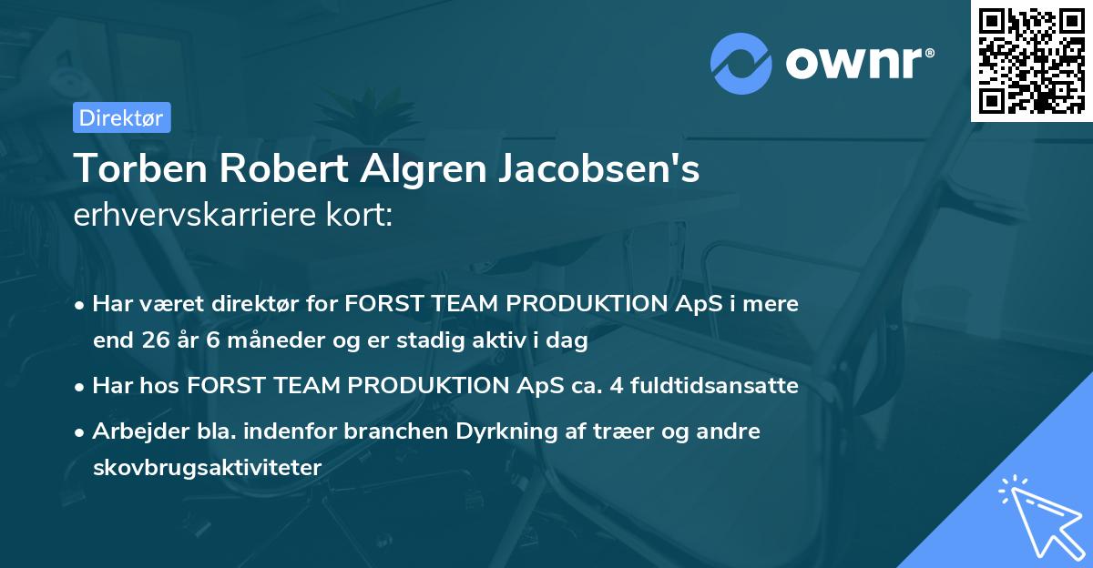 Torben Robert Algren Jacobsen's erhvervskarriere kort