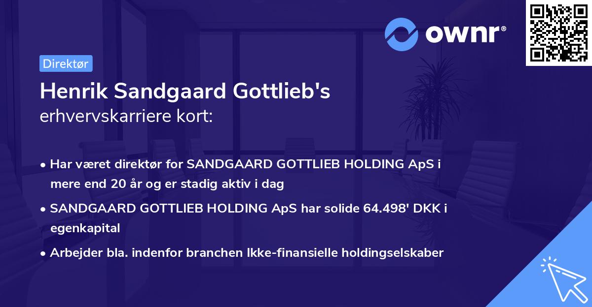 Henrik Sandgaard Gottlieb's erhvervskarriere kort