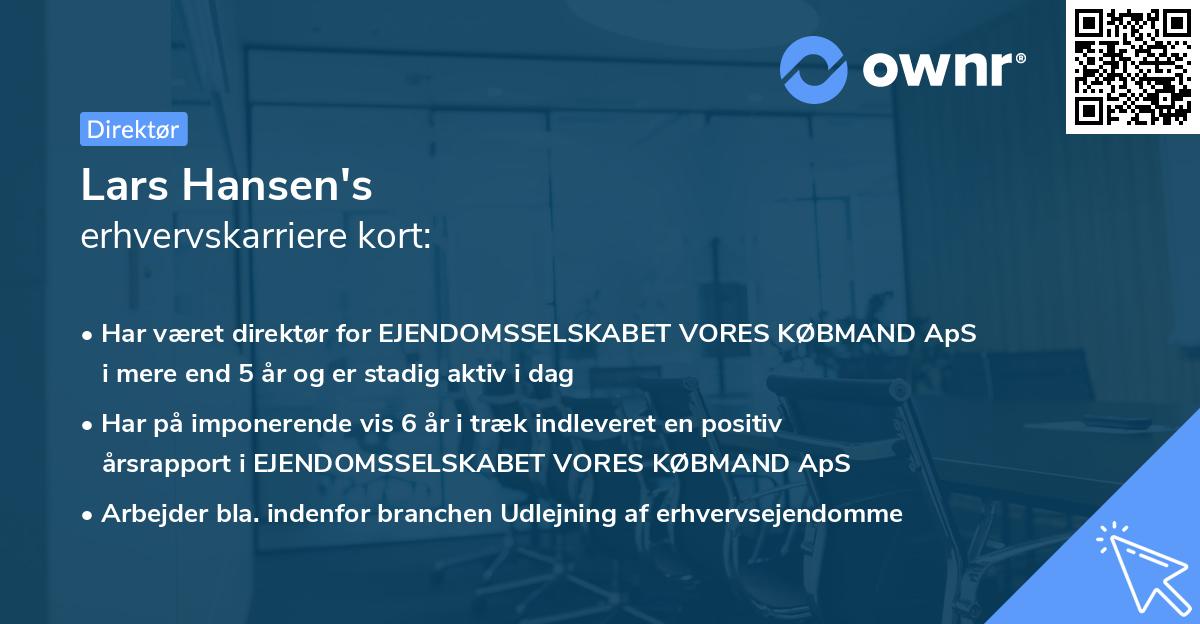 Lars Hansen's erhvervskarriere kort