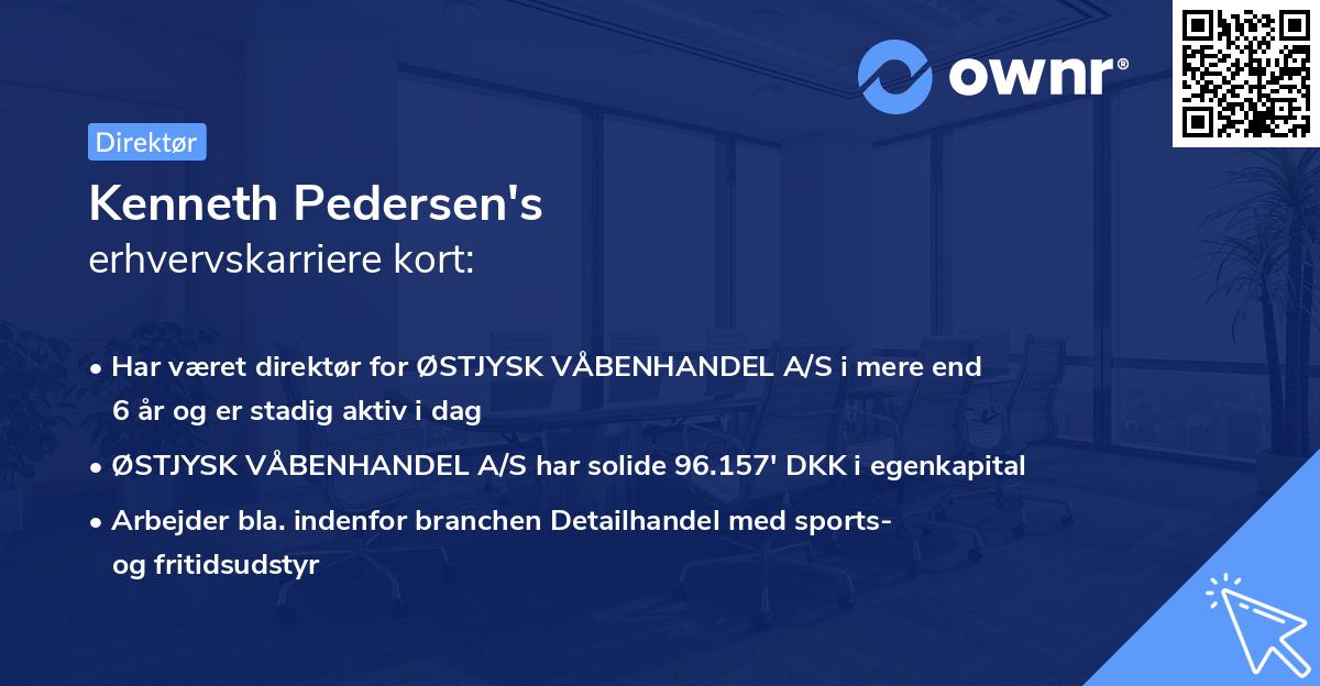 Kenneth Pedersen's erhvervskarriere kort