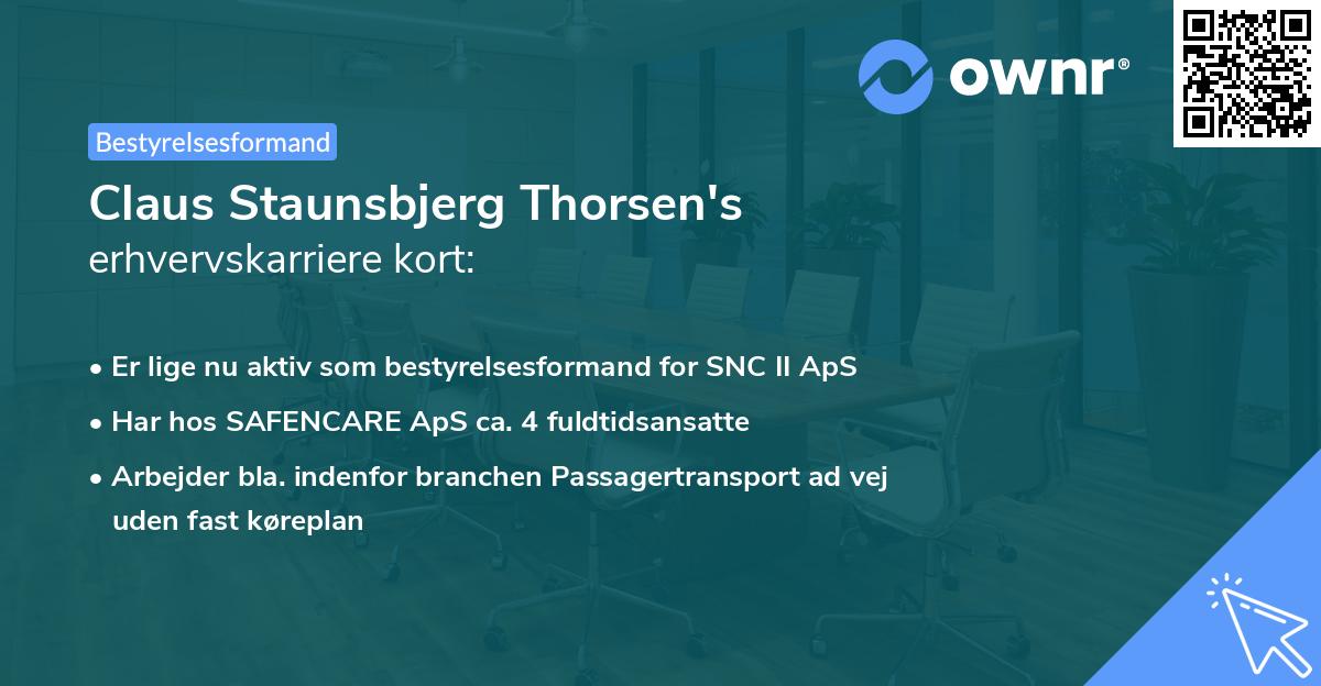 Claus Staunsbjerg Thorsen's erhvervskarriere kort