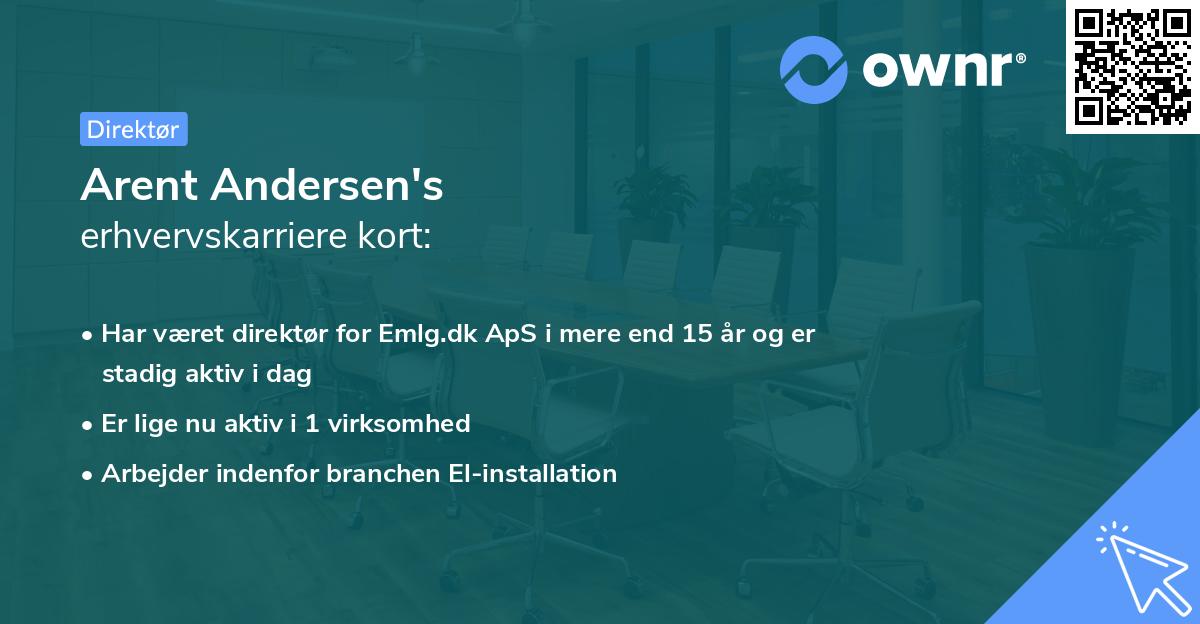 Arent Andersen's erhvervskarriere kort
