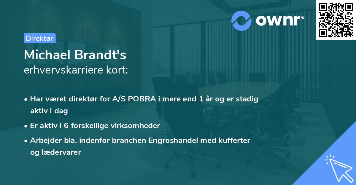 Michael Brandt's erhvervskarriere kort