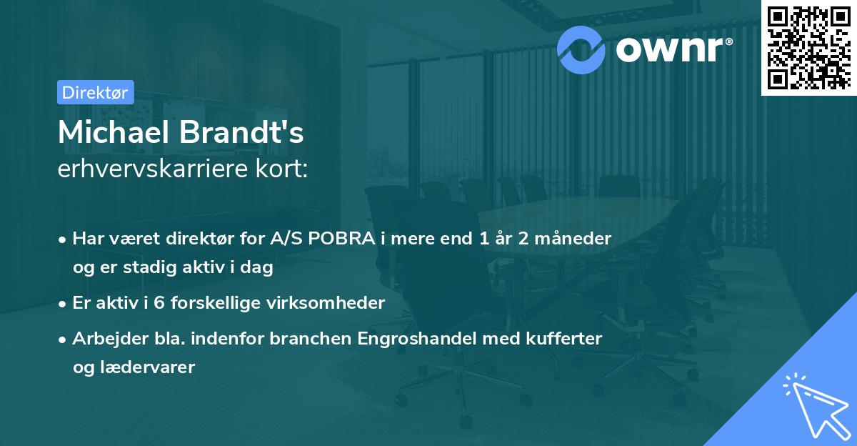 Michael Brandt's erhvervskarriere kort