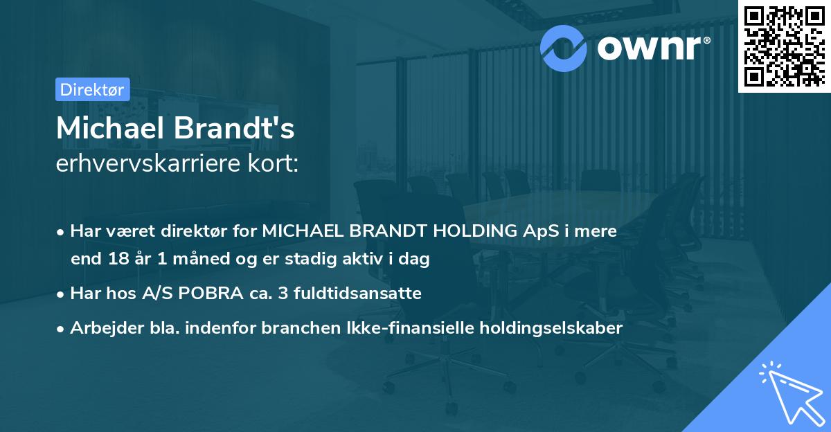 Michael Brandt's erhvervskarriere kort