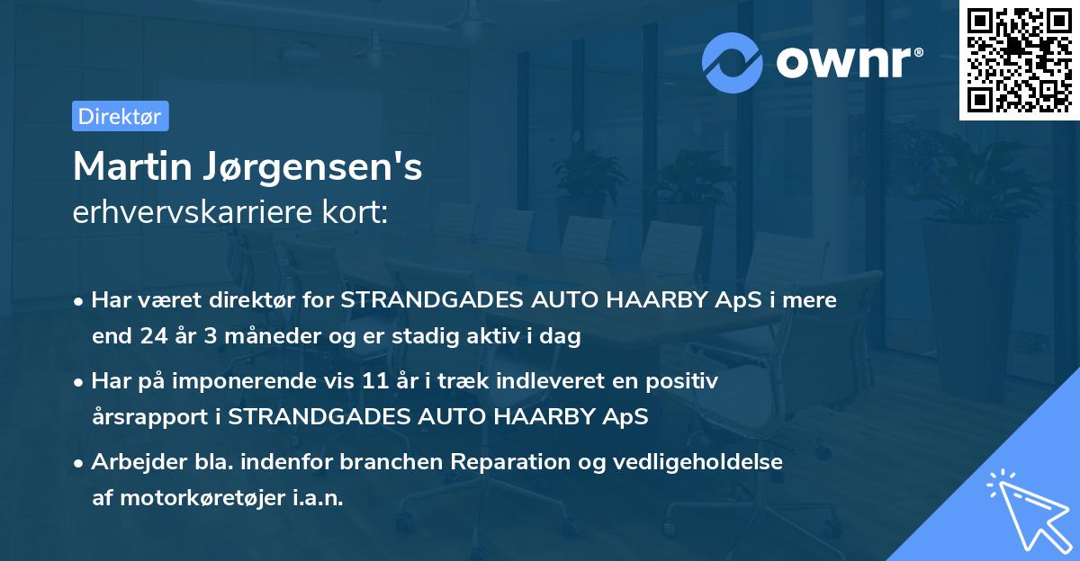 Martin Jørgensen's erhvervskarriere kort