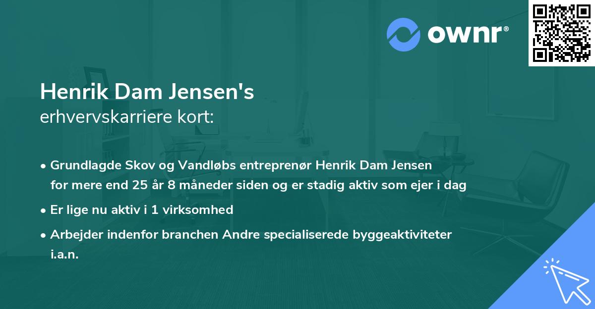 Henrik Dam Jensen's erhvervskarriere kort