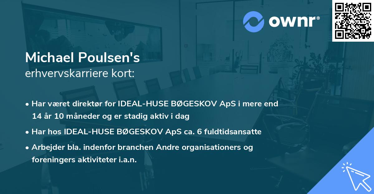 Michael Poulsen's erhvervskarriere kort