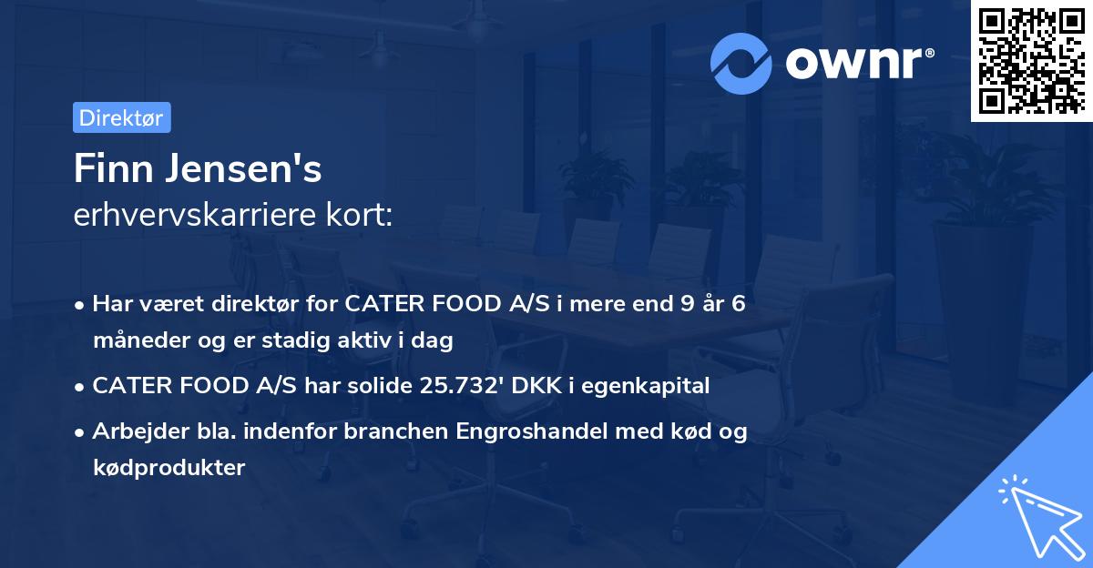 Finn Jensen's erhvervskarriere kort