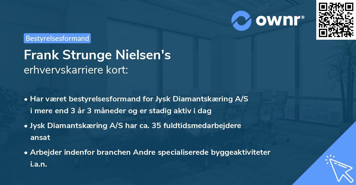 Frank Strunge Nielsen's erhvervskarriere kort