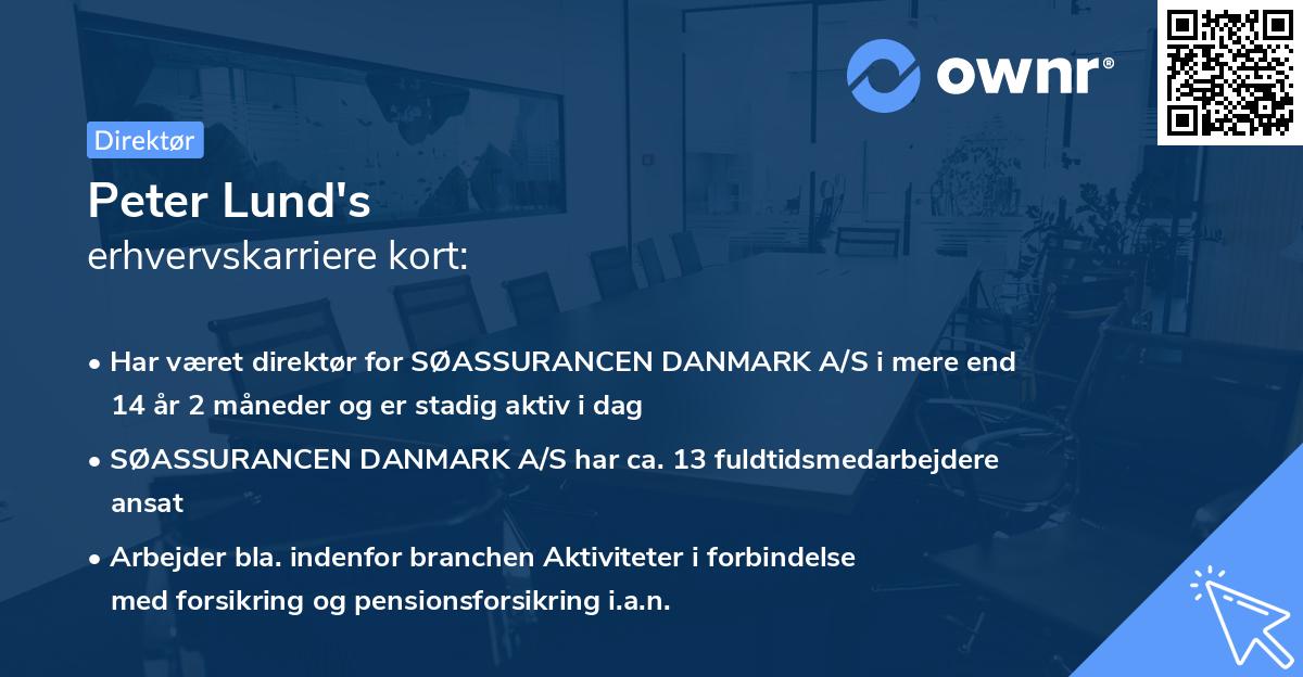 Peter Lund's erhvervskarriere kort
