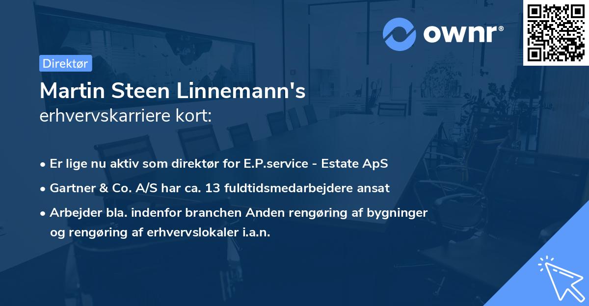 Martin Steen Linnemann's erhvervskarriere kort