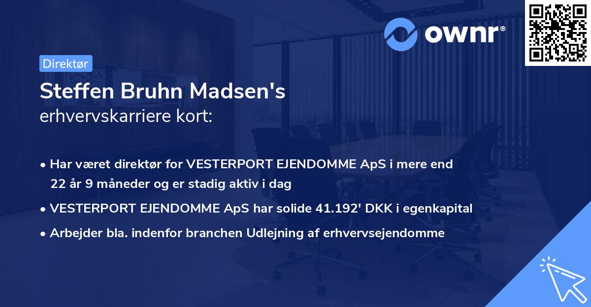 Steffen Bruhn Madsen's erhvervskarriere kort