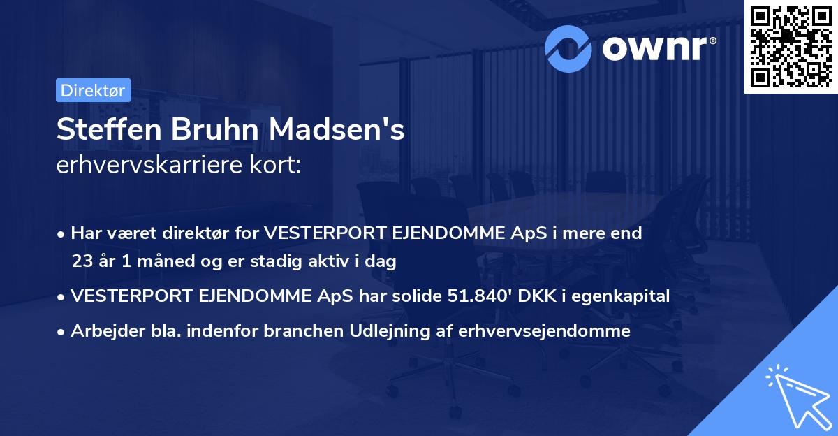 Steffen Bruhn Madsen's erhvervskarriere kort