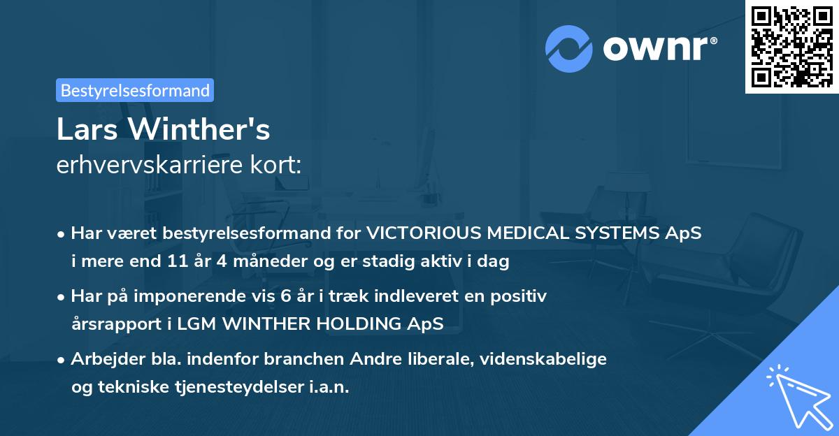 Lars Winther's erhvervskarriere kort