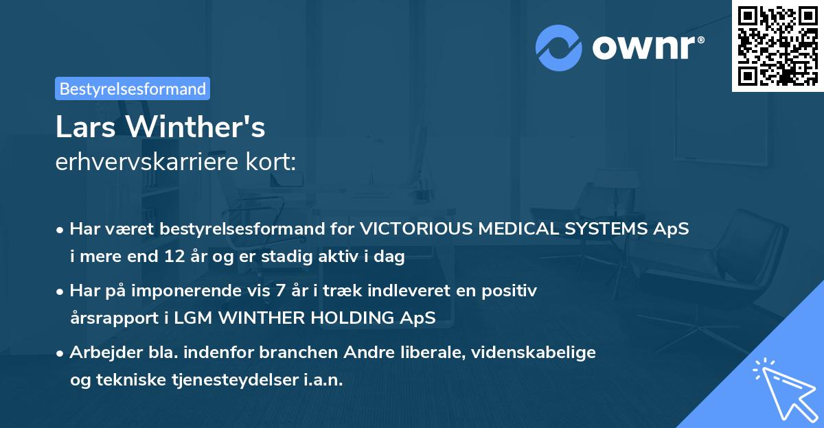 Lars Winther's erhvervskarriere kort
