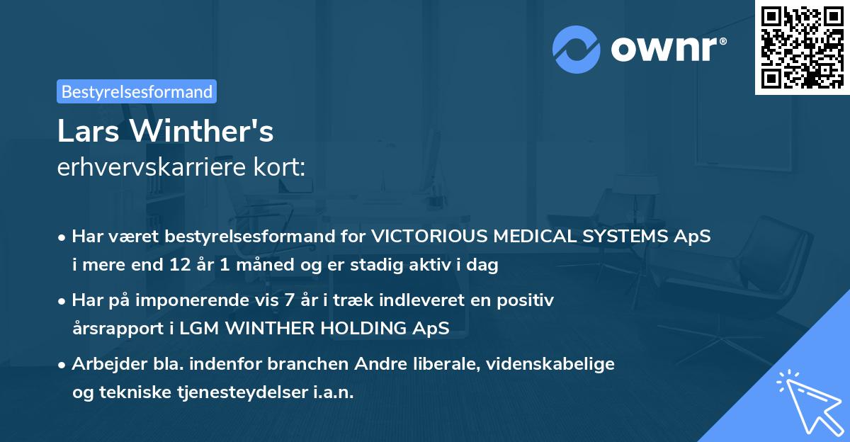 Lars Winther's erhvervskarriere kort