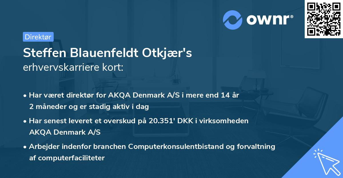 Steffen Blauenfeldt Otkjær's erhvervskarriere kort