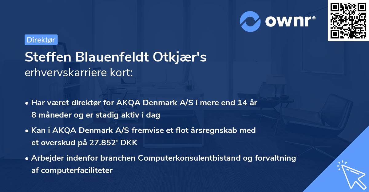 Steffen Blauenfeldt Otkjær's erhvervskarriere kort