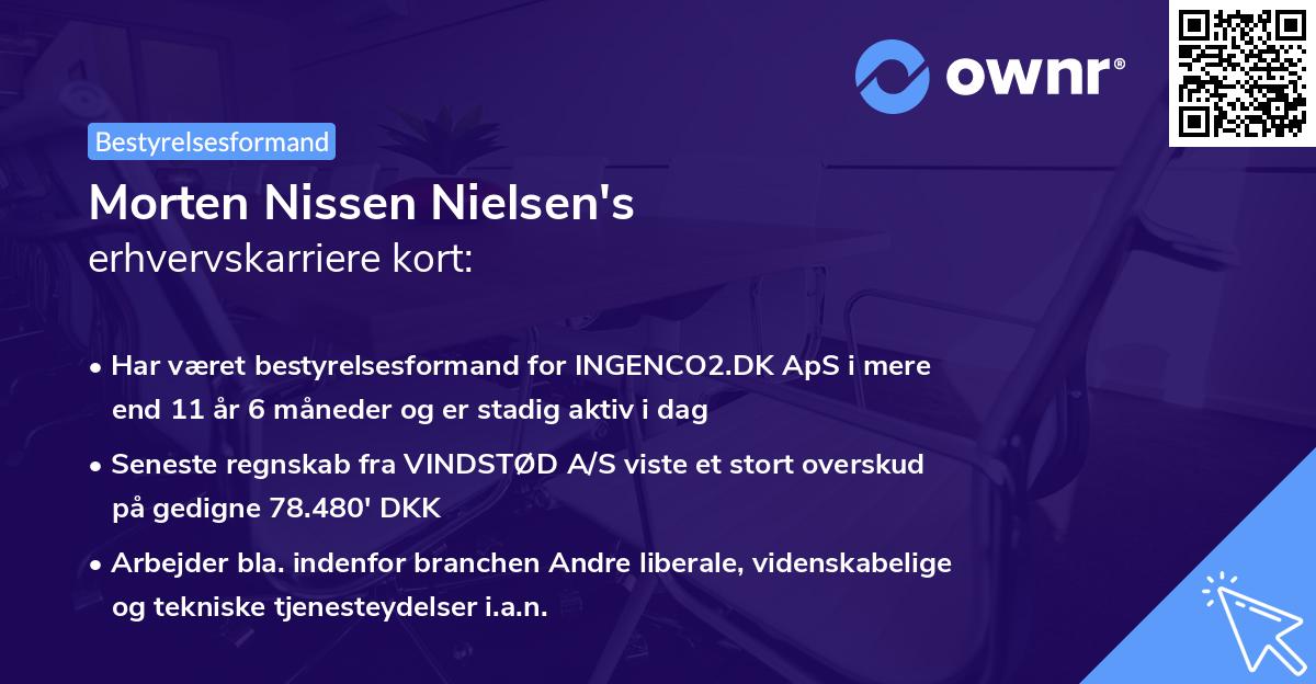 Morten Nissen Nielsen's erhvervskarriere kort