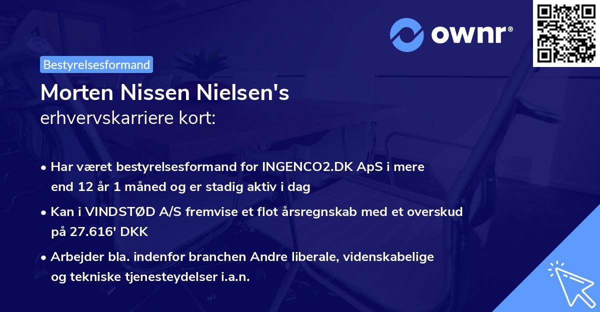 Morten Nissen Nielsen's erhvervskarriere kort