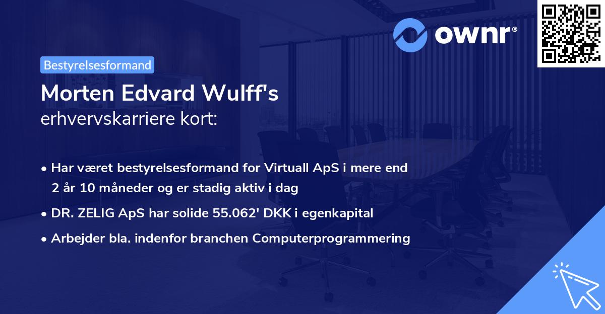 Morten Edvard Wulff's erhvervskarriere kort