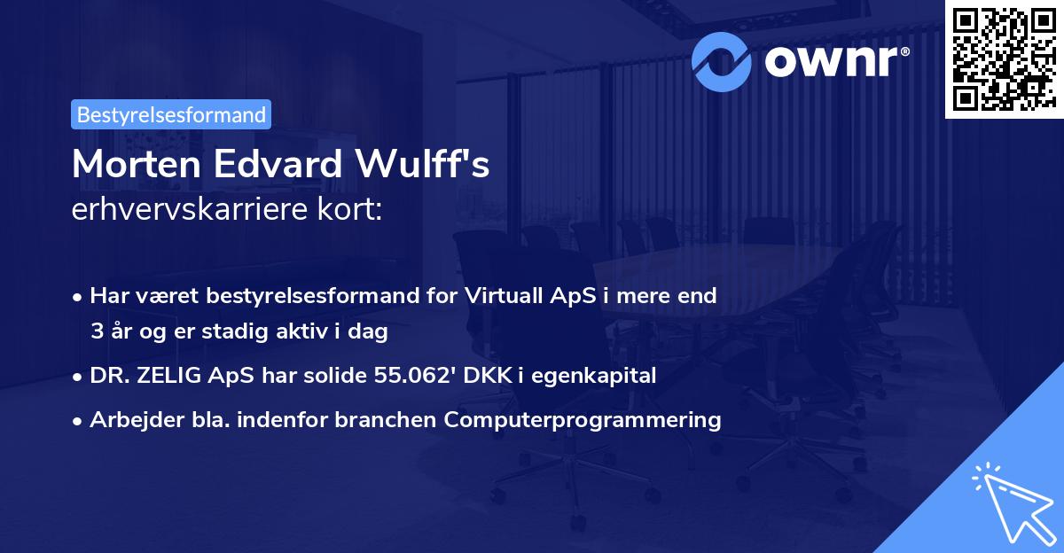 Morten Edvard Wulff's erhvervskarriere kort