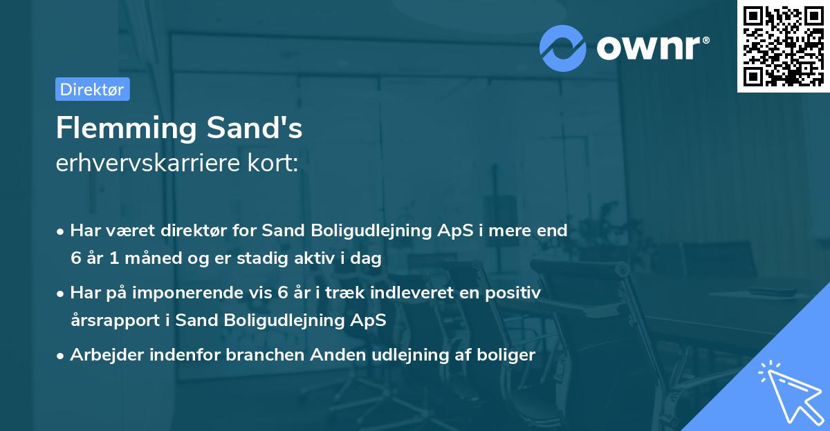 Flemming Sand's erhvervskarriere kort
