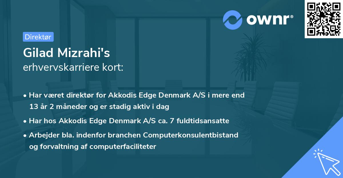 Gilad Mizrahi's erhvervskarriere kort