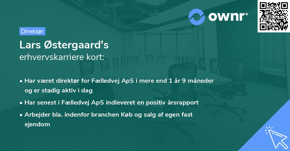Lars Østergaard's erhvervskarriere kort