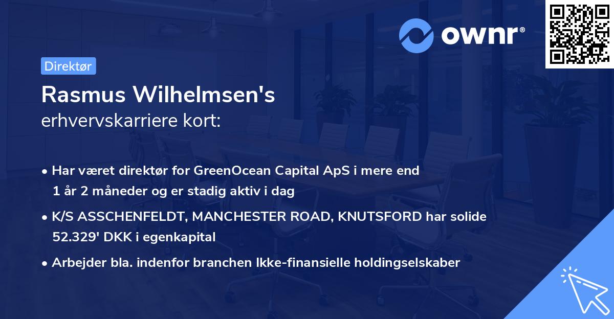 Rasmus Wilhelmsen's erhvervskarriere kort