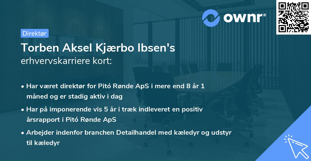 Torben Aksel Kjærbo Ibsen's erhvervskarriere kort