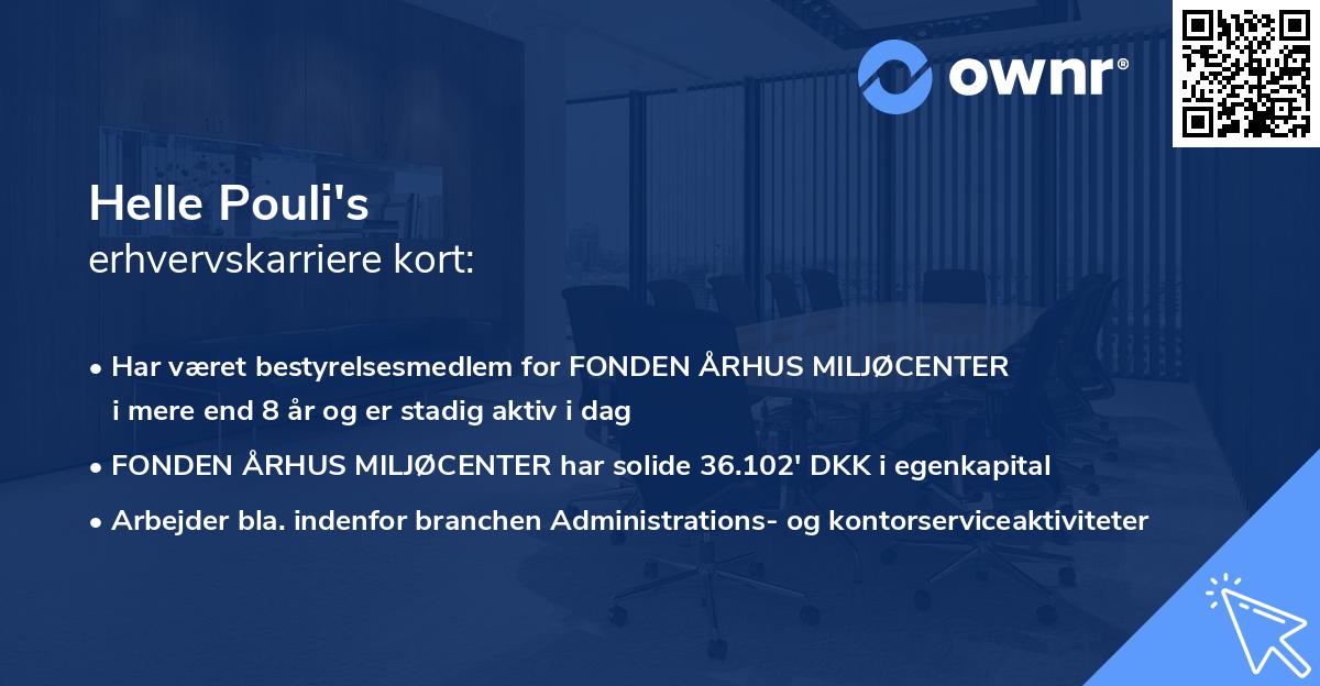 Helle Pouli's erhvervskarriere kort