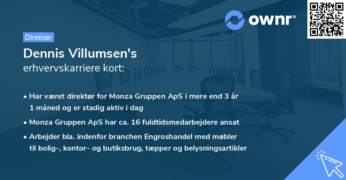 Dennis Villumsen's erhvervskarriere kort