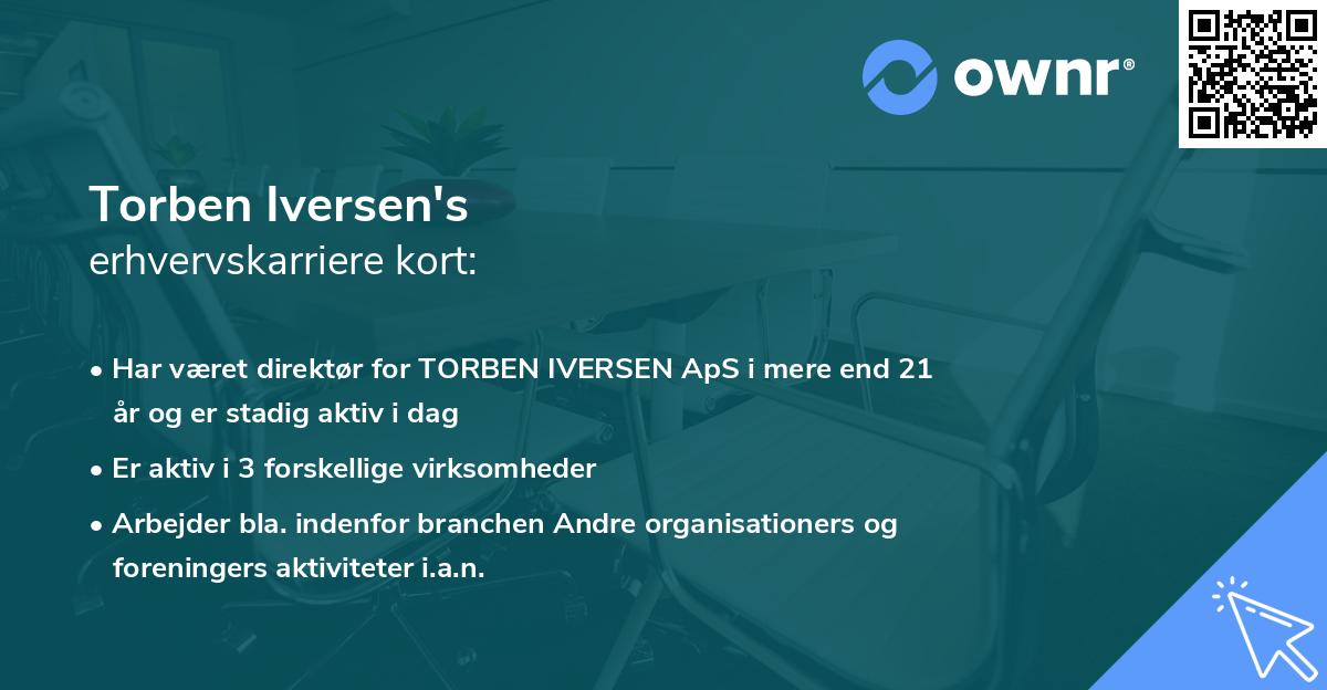 Torben Iversen's erhvervskarriere kort