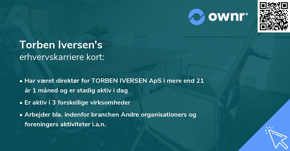 Torben Iversen's erhvervskarriere kort