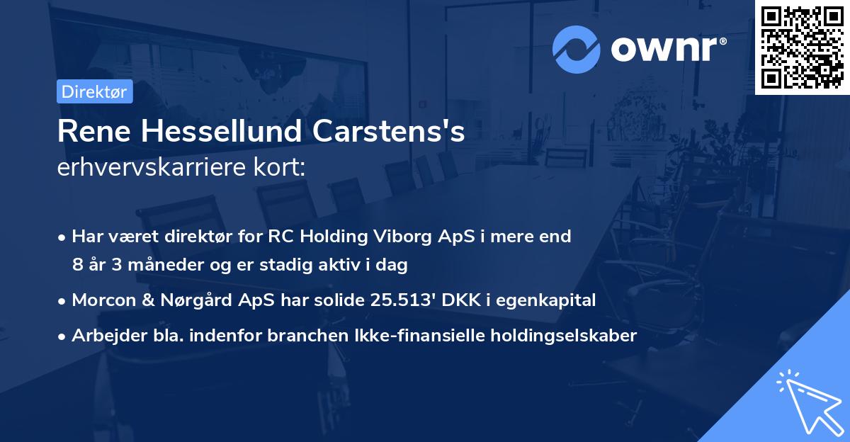 Rene Hessellund Carstens's erhvervskarriere kort