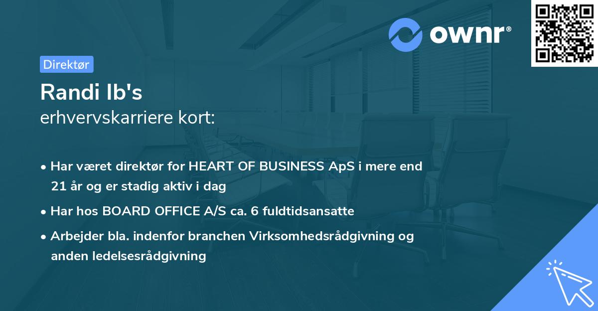 Randi Ib's erhvervskarriere kort