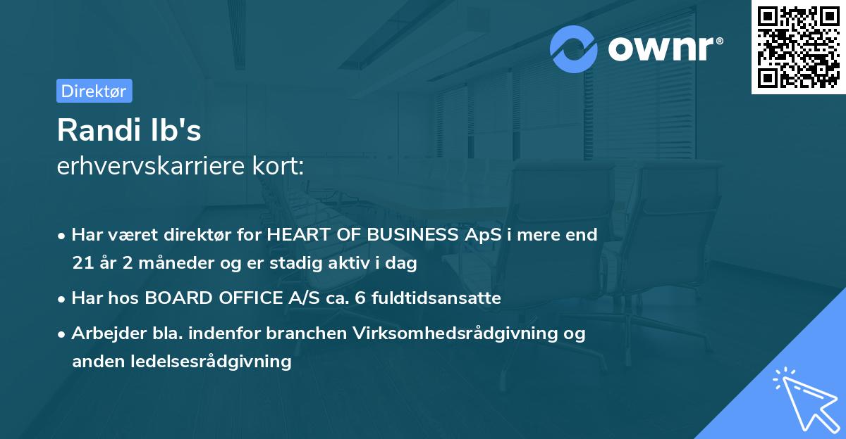 Randi Ib's erhvervskarriere kort