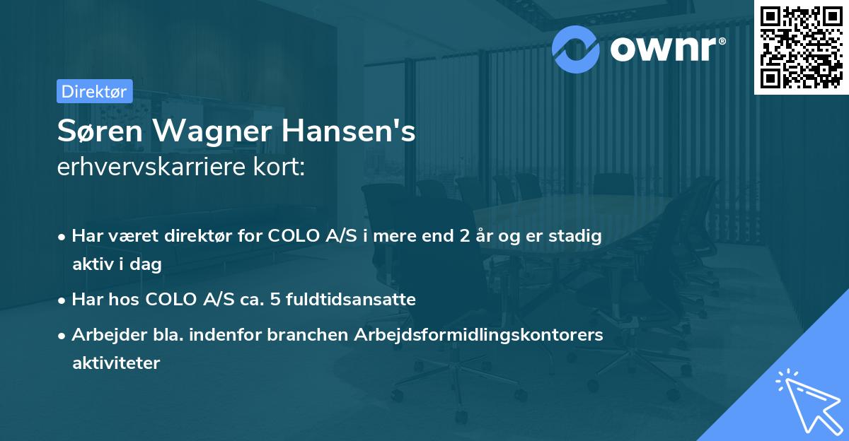 Søren Wagner Hansen's erhvervskarriere kort