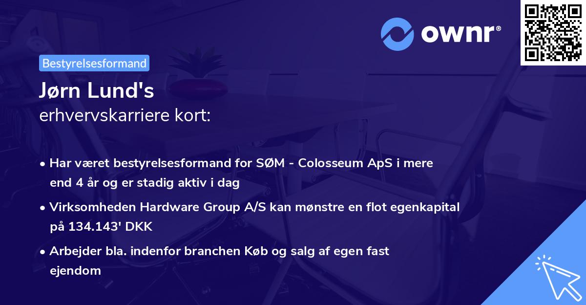 Jørn Lund's erhvervskarriere kort