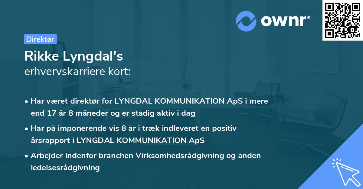 Rikke Lyngdal's erhvervskarriere kort