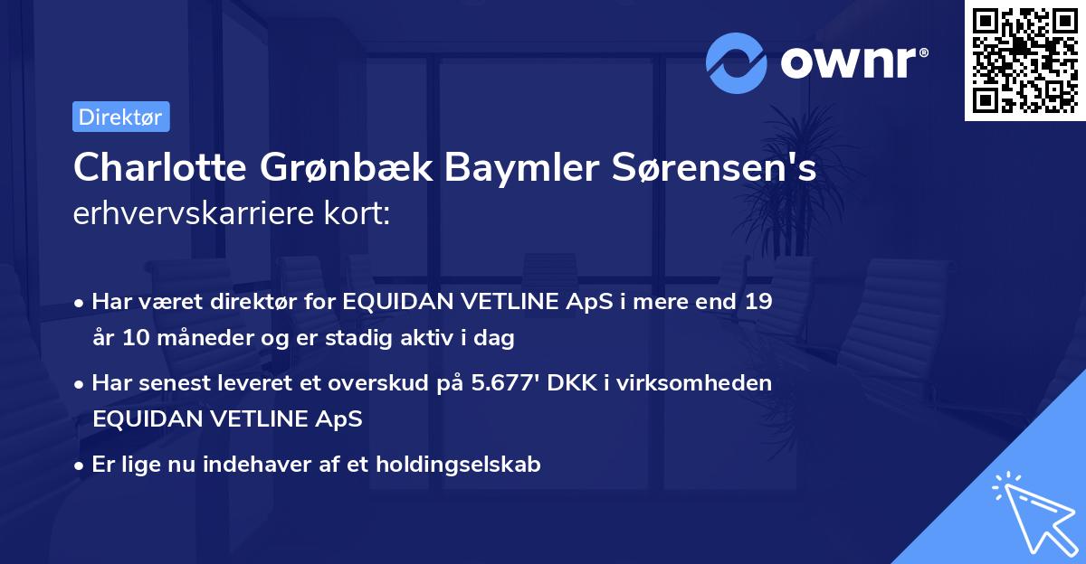 Charlotte Grønbæk Baymler Sørensen's erhvervskarriere kort
