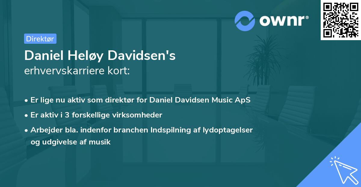 Daniel Heløy Davidsen's erhvervskarriere kort