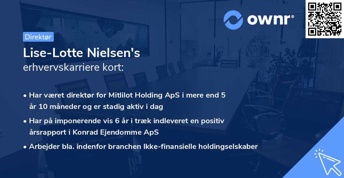 Lise-Lotte Nielsen's erhvervskarriere kort