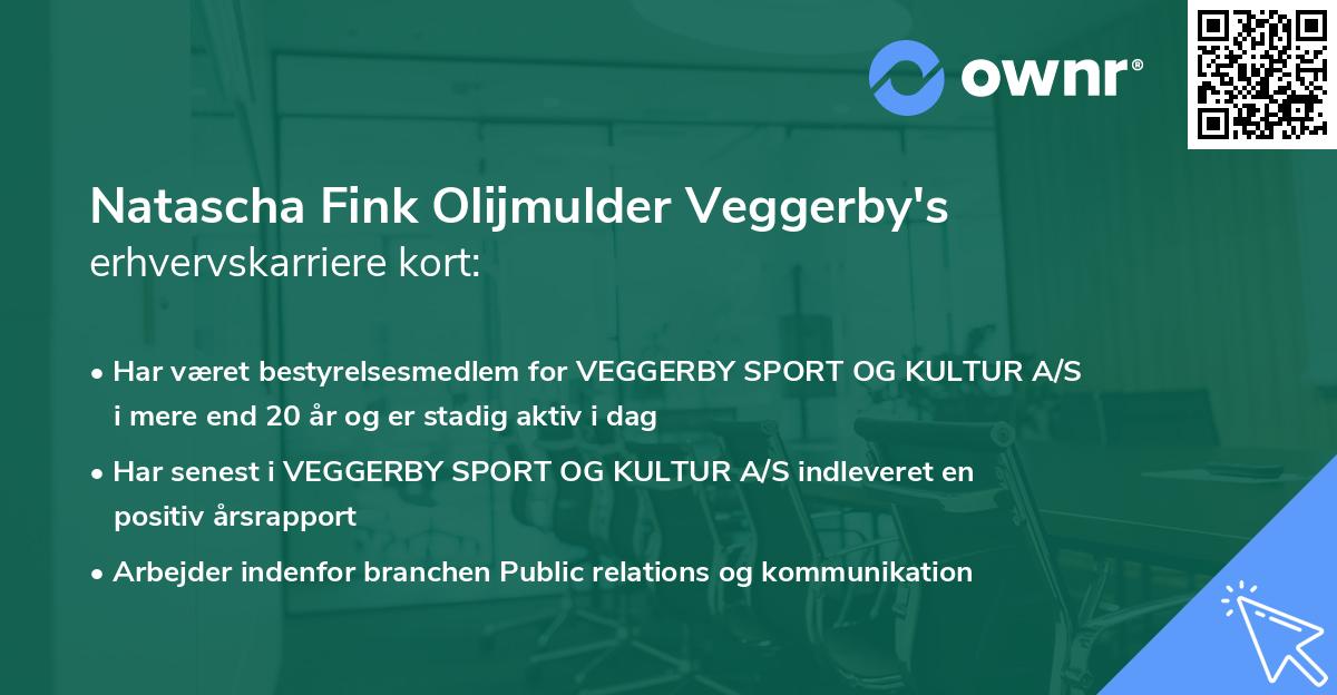 Natascha Fink Olijmulder Veggerby's erhvervskarriere kort