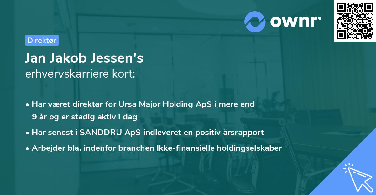 Jan Jakob Jessen's erhvervskarriere kort